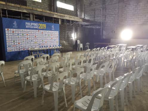 Ruang Konfrensi pers Sea Games Filipina dikritik sejumlah pihak (Ist)